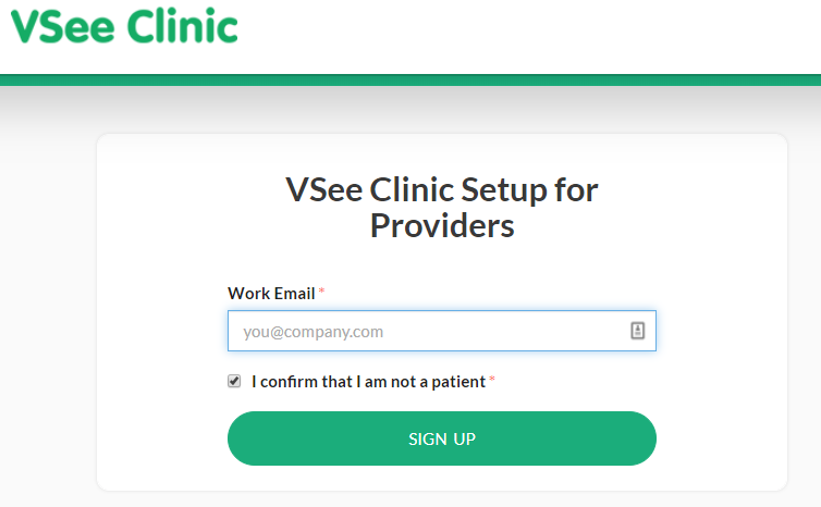 Vsee clinic provider log in
